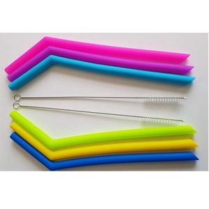 🆕 NEW 8 pcs Silicone Straws w/ Cleaning Brushes Tumbler Eco Friendly (BPA Free)